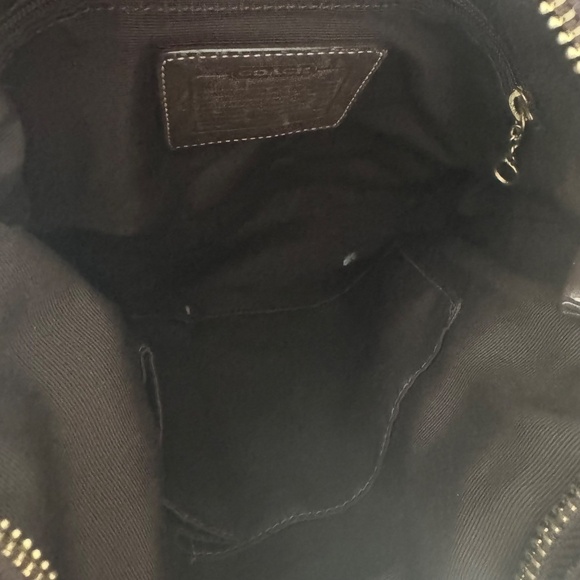 💜 Y2K Vintage Coach Purple Signature Jacquard Crossbody F10417 💜 - Picture 5 of 9